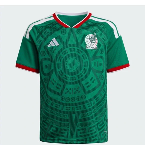 adidas Men's Green Soccer Polo with Red and White Trim - Picture 12 of 16